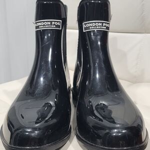 London Fog Shiny Black Women's Rain Boots